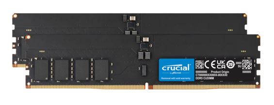 Crucial 64GB (2x32GB) DDR5 CUDIMM 6400MHZ CL52 Desktop PC Memory for Intel Core Ultra Processors AI PC Crucial 64GB (2x32GB) DDR5 CUDIMM 6400MHZ CL52 Desktop PC Memory for Intel Core Ultra Processors AI PC